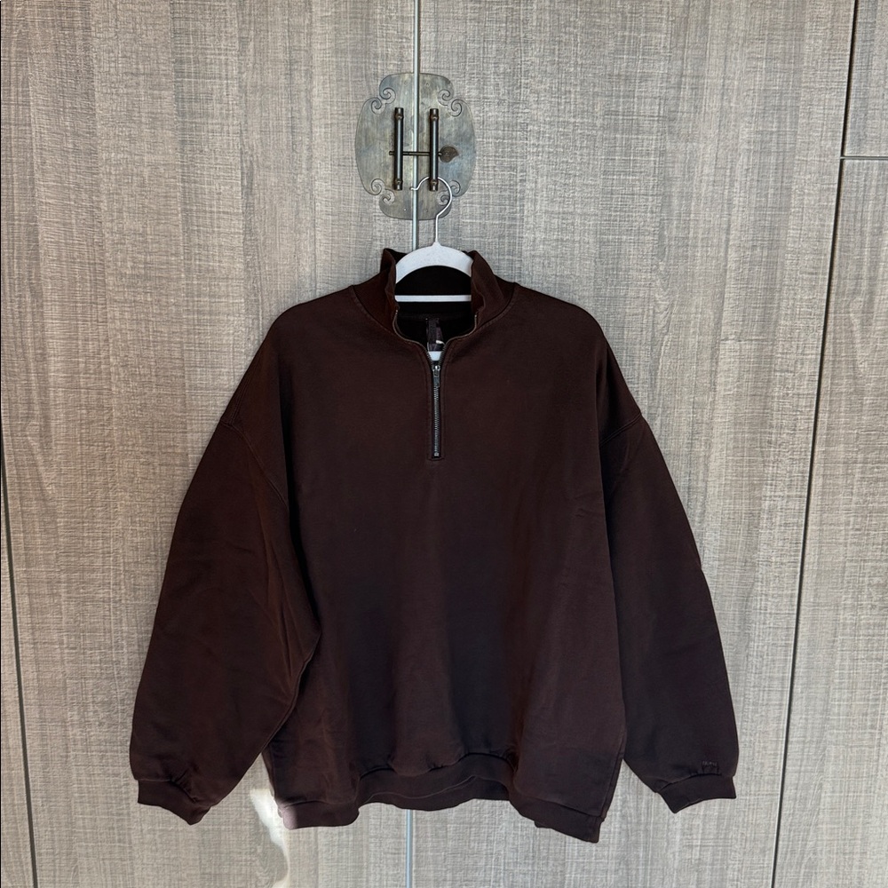 Skims Boyfriend Fleece Oversized Half‎ Zip